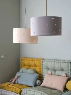 Abat-jour à Suspendre Motifs Perforés Rose Poudré - Vertbaudet -Vertbaudet Enfant Promos Magasin abat jour a suspendre motifs perfores 2