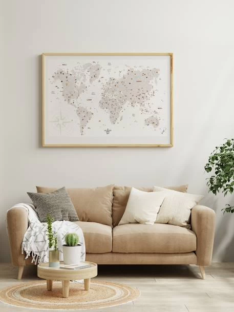 Affiche Carte Du Monde LES PETITES DATES Marron Imprimé - Les Petites Dates 2 Affiche Carte Du Monde LES PETITES DATES Marron Imprimé - Les Petites Dates – Image 2