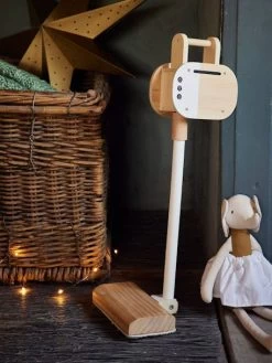 Aspirateur Balai En Bois FSC® Blanc - Vertbaudet -Vertbaudet Enfant Promos Magasin aspirateur balai en bois fsc 2