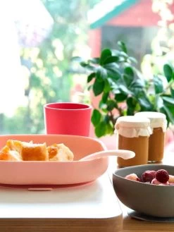 Assiette Silicone Avec Ventouse BEABA Bleu - Beaba -Vertbaudet Enfant Promos Magasin assiette silicone avec ventouse beaba 5