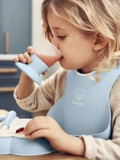 Bavoir Avec Récupérateur BABYBJORN Rose Pastel - Baby Bjorn -Vertbaudet Enfant Promos Magasin bavoir avec recuperateur babybjorn 2