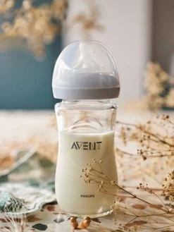 Biberon Verre 240 Ml Philips AVENT Natural Sans BPA Transparent - Philips Avent