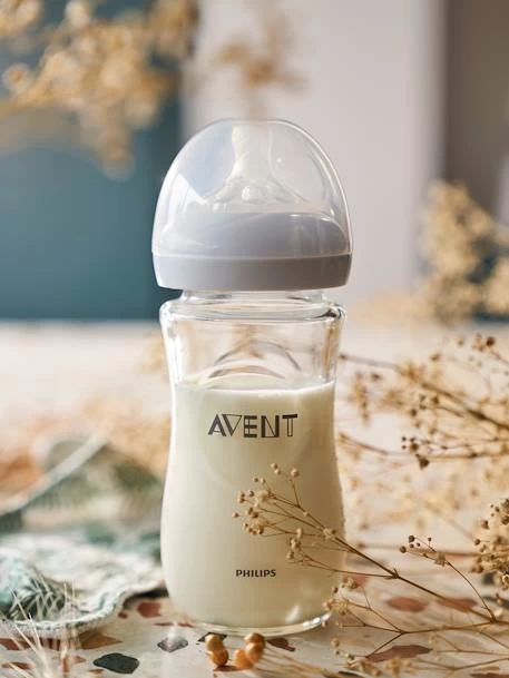 Biberon Verre 240 Ml Philips AVENT Natural Sans BPA Transparent - Philips Avent 1 Biberon Verre 240 Ml Philips AVENT Natural Sans BPA Transparent - Philips Avent