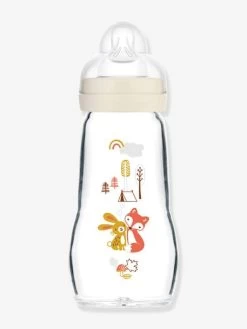 Biberon Verre 260 Ml MAM Feel Good Débit 2 Beige - Mam