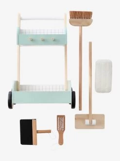 Chariot De Ménage En Bois FSC® Vert - Vertbaudet -Vertbaudet Enfant Promos Magasin chariot de menage en bois fsc 4