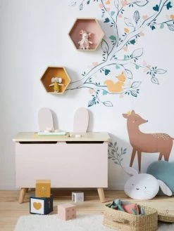 Coffre De Rangement Bunny Rose Clair/bois - Vertbaudet -Vertbaudet Enfant Promos Magasin coffre de rangement bunny 3