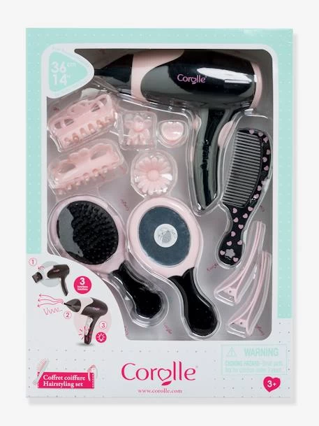 Coffret Coiffure COROLLE Rose - Corolle 1 Coffret Coiffure COROLLE Rose - Corolle
