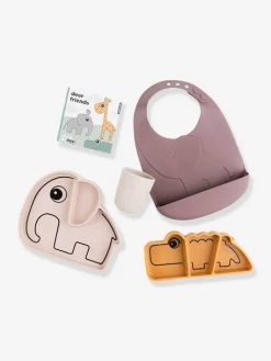 Coffret Repas 4 Pièces DONE BY DEER Goodie Box Stick&Stay En Silicone Bleu/gris/vert - Done By Deer -Vertbaudet Enfant Promos Magasin coffret repas 4 pieces done by deer goodie box stickstay en silicone 4