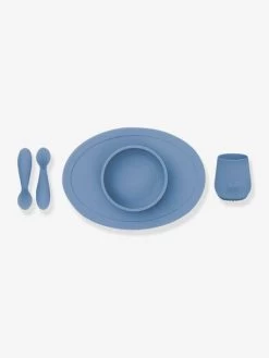 Coffret-repas 4 Pièces EZPZ First Food Set En Silicone Bleu - EZPZ