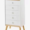 Commode Semainier Avec Poignées Personnalisables LIGNE CONFETTI Blanc - Vertbaudet
