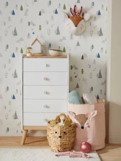 Commode Semainier Avec Poignées Personnalisables LIGNE CONFETTI Blanc - Vertbaudet -Vertbaudet Enfant Promos Magasin commode semainier avec poignees personnalisables ligne confetti 2