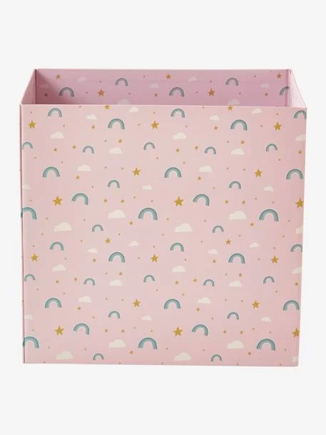 Corbeille En Carton Pliable Arc-en-ciel Rose - Vertbaudet 1 Corbeille En Carton Pliable Arc-en-ciel Rose - Vertbaudet