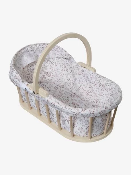 Couffin Pour Poupon En Bois FSC® Et Tissu Beige - Vertbaudet 2 Couffin Pour Poupon En Bois FSC® Et Tissu Beige - Vertbaudet – Image 2