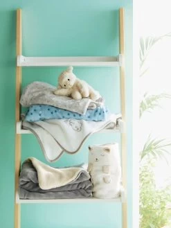 Couverture En Microfibre Imprimée étoiles Gris Clair - Vertbaudet -Vertbaudet Enfant Promos Magasin couverture en microfibre imprimee etoiles 4