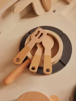 Cuisinette équipée Avec Rideau - En Bois FSC® Multicolore - Vertbaudet -Vertbaudet Enfant Promos Magasin cuisinette equipee avec rideau en bois fsc 4