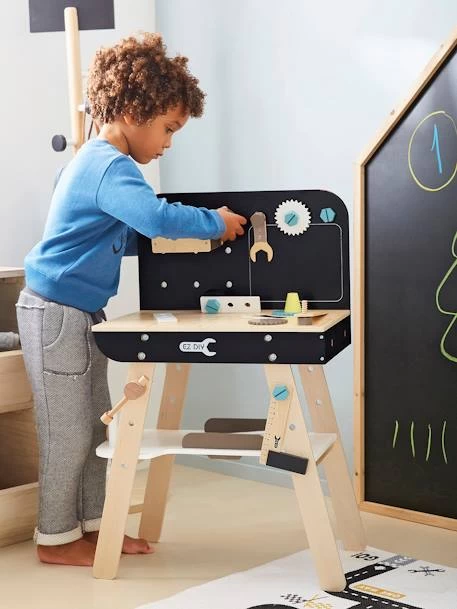 Etabli De Bricolage En Bois FSC® Beige - Vertbaudet 2 Etabli De Bricolage En Bois FSC® Beige - Vertbaudet – Image 2