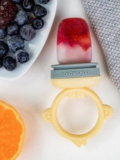 Grignoteur MINIKOIOI Baby Pulp En Silicone Tilleul/gris - Minikoioi -Vertbaudet Enfant Promos Magasin grignoteur minikoioi baby pulp en silicone 4