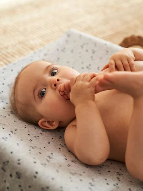 Housse De Matelas à Langer En Coton Ivoire Imprimé - Vertbaudet 2 Housse De Matelas à Langer En Coton Ivoire Imprimé - Vertbaudet – Image 2