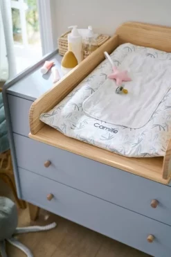 Housse De Matelas à Langer Personnalisable SOUS L'OCÉAN Blanc/bleu - Vertbaudet -Vertbaudet Enfant Promos Magasin housse de matelas a langer personnalisable sous locean 4