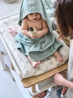 Housse De Matelas à Langer Personnalisable SOUS L'OCÉAN Blanc/bleu - Vertbaudet -Vertbaudet Enfant Promos Magasin housse de matelas a langer personnalisable sous locean 5