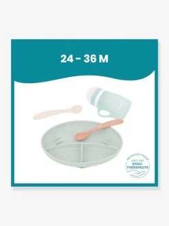 Kit Repas Silicone BABYMOOV Grow’Isy Vert/terracotta - Babymoov -Vertbaudet Enfant Promos Magasin kit repas silicone babymoov growisy 3