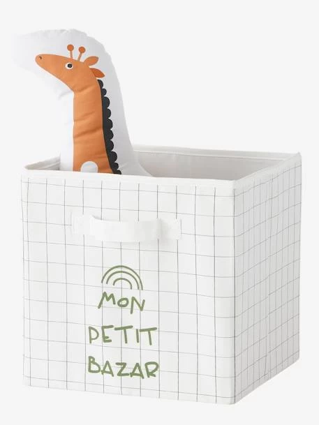 Les 3 Bacs De Rangement Tanzanie Tilleul Foncé Imprimé - Vertbaudet 3 Les 3 Bacs De Rangement Tanzanie Tilleul Foncé Imprimé - Vertbaudet – Image 3