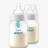 Lot De 2 Biberons 240 Ml Philips AVENT Anti-colic Avec Valve AirFree Transparent - Philips Avent