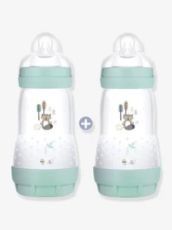 Lot De 2 Biberons 260 Ml MAM Easy Start Anti-colique Nature Guardian Nature Aqua - Mam