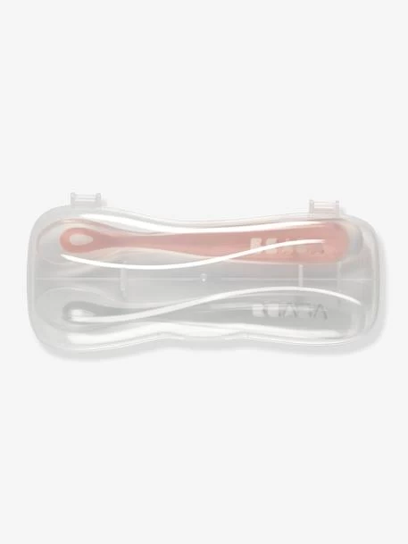 Lot De 2 Cuillères Ergonomiques D'apprentissage + Boîte De Transport BEABA Rose/gris - Beaba 2 Lot De 2 Cuillères Ergonomiques D'apprentissage + Boîte De Transport BEABA Rose/gris - Beaba – Image 2