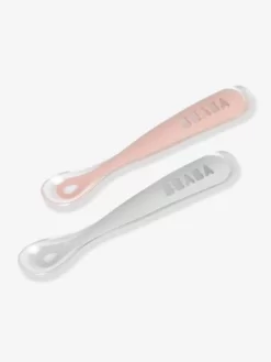 Lot De 2 Cuillères Ergonomiques D'apprentissage + Boîte De Transport BEABA Rose/gris - Beaba 9 Lot De 2 Cuillères Ergonomiques D'apprentissage + Boîte De Transport BEABA Rose/gris - Beaba -Vertbaudet Enfant Promos Magasin lot de 2 cuilleres ergonomiques dapprentissage boite de transport beaba 4