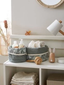 Lot De 2 Paniers Réversibles HANOÏ Beige - Vertbaudet -Vertbaudet Enfant Promos Magasin lot de 2 paniers reversibles hanoi 2