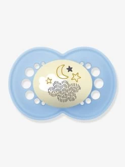Lot De 2 Sucettes En Silicone MAM Nuit 6+ Beige + Bleu - Mam -Vertbaudet Enfant Promos Magasin lot de 2 sucettes en silicone mam nuit 6 2