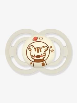 Lot De 2 Sucettes En Silicone MAM Perfect Nuit 18+ Gris + Beige - Mam -Vertbaudet Enfant Promos Magasin lot de 2 sucettes en silicone mam perfect nuit 18 2