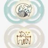 Lot De 2 Sucettes En Silicone MAM Perfect Nuit 6+ Vert + Beige - Mam