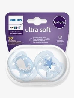 Lot De 2 Sucettes Ultra Douces 2e âge Philips AVENT Ecureuil/fleurs - Philips Avent -Vertbaudet Enfant Promos Magasin lot de 2 sucettes ultra douces 2e age philips avent 2