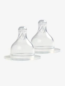 Lot De 2 Tétines Liquide épais Pour Biberons Verre Col Large BÉABA Transparent - Beaba