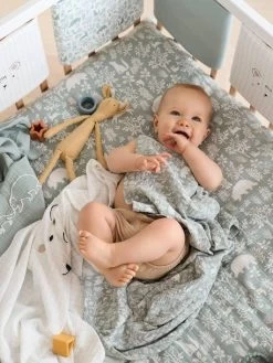 Lot De 3 Langes En Gaze De Coton DANS LES BOIS Multicolore - Vertbaudet -Vertbaudet Enfant Promos Magasin lot de 3 langes en gaze de coton dans les bois 3