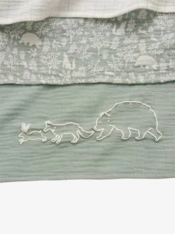 Lot De 3 Langes En Gaze De Coton DANS LES BOIS Multicolore - Vertbaudet -Vertbaudet Enfant Promos Magasin lot de 3 langes en gaze de coton dans les bois 4