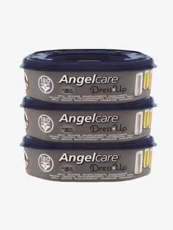 Lot De 3 Recharges Octogonales Pour Poubelles à Couches Nappyclean Et Dress Up Bleu - Angelcare