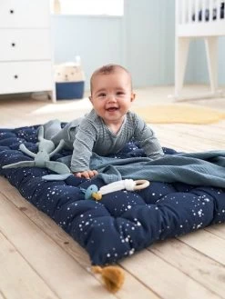 Matelas De Sol Avec Pompons Bleu Foncé - Vertbaudet 7 Matelas De Sol Avec Pompons Bleu Foncé - Vertbaudet -Vertbaudet Enfant Promos Magasin matelas de sol avec pompons 6