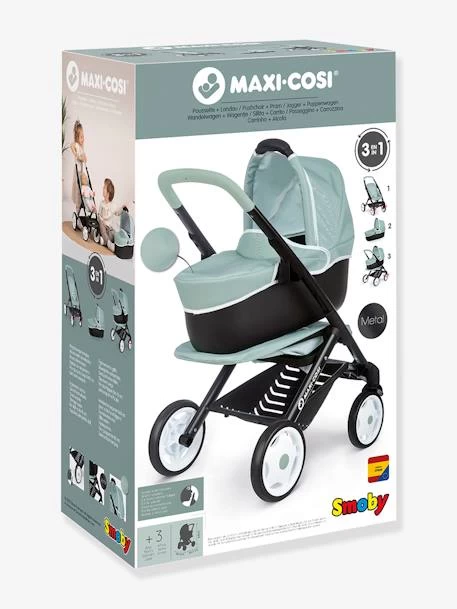Maxi Cosi Poussette Landau 3 En 1 - SMOBY Vert - Smoby 2 Maxi Cosi Poussette Landau 3 En 1 - SMOBY Vert - Smoby – Image 2
