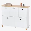Meuble De Rangement 5 Bacs LIGNE PTILOU Blanc/bois - Vertbaudet