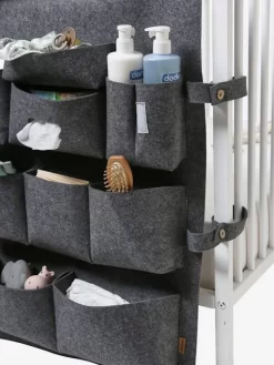 Organisateur à Suspendre Vertbaudet Pour Lit De Bébé Gris Chiné - Vertbaudet -Vertbaudet Enfant Promos Magasin organisateur a suspendre vertbaudet pour lit de bebe 5