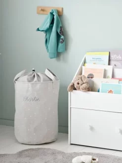 Panier à Linge Personnalisable Gris - Vertbaudet -Vertbaudet Enfant Promos Magasin panier a linge personnalisable 2