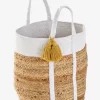 Panier En Jute Avec Fils Lurex Marguerite Blanc - Vertbaudet