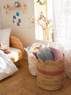 Panier En Jute Festonné Fiore Osier/rose - Vertbaudet -Vertbaudet Enfant Promos Magasin panier en jute festonne fiore 3