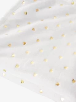 Plaid Enfant Motifs Dorés écru / Coeurs Dorés - Vertbaudet -Vertbaudet Enfant Promos Magasin plaid enfant motifs dores 2