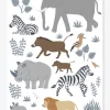Planche De Stickers LILIPINSO - Big Five & Cie - Animaux Jungle Multicolore - Lilipinso