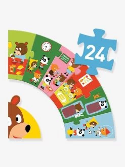 Puzzle Géant La Journée DJECO Bleu - Djeco -Vertbaudet Enfant Promos Magasin puzzle geant la journee djeco 2