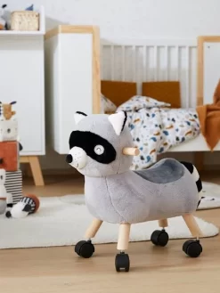 Raton Laveur Masqué à Roulettes En Peluche Et Bois FSC® Multicolore - Vertbaudet -Vertbaudet Enfant Promos Magasin raton laveur masque a roulettes en peluche et bois fsc 2